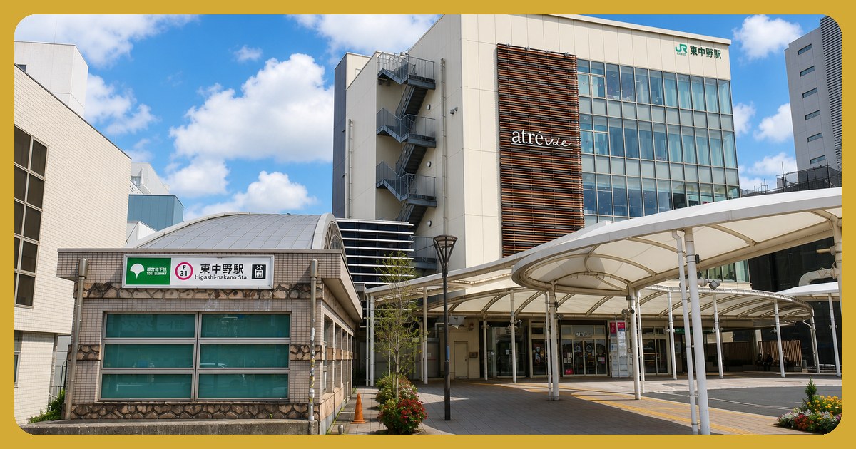 東中野駅の駅前風景
