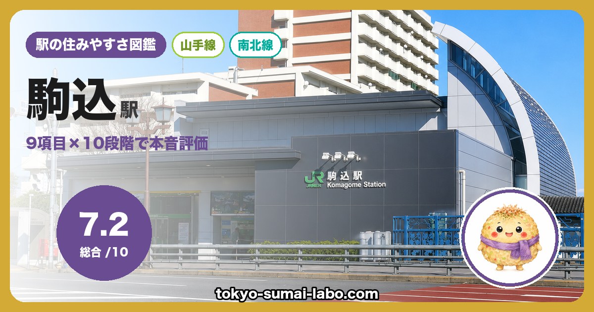 駒込駅の住みやすさアイキャッチ