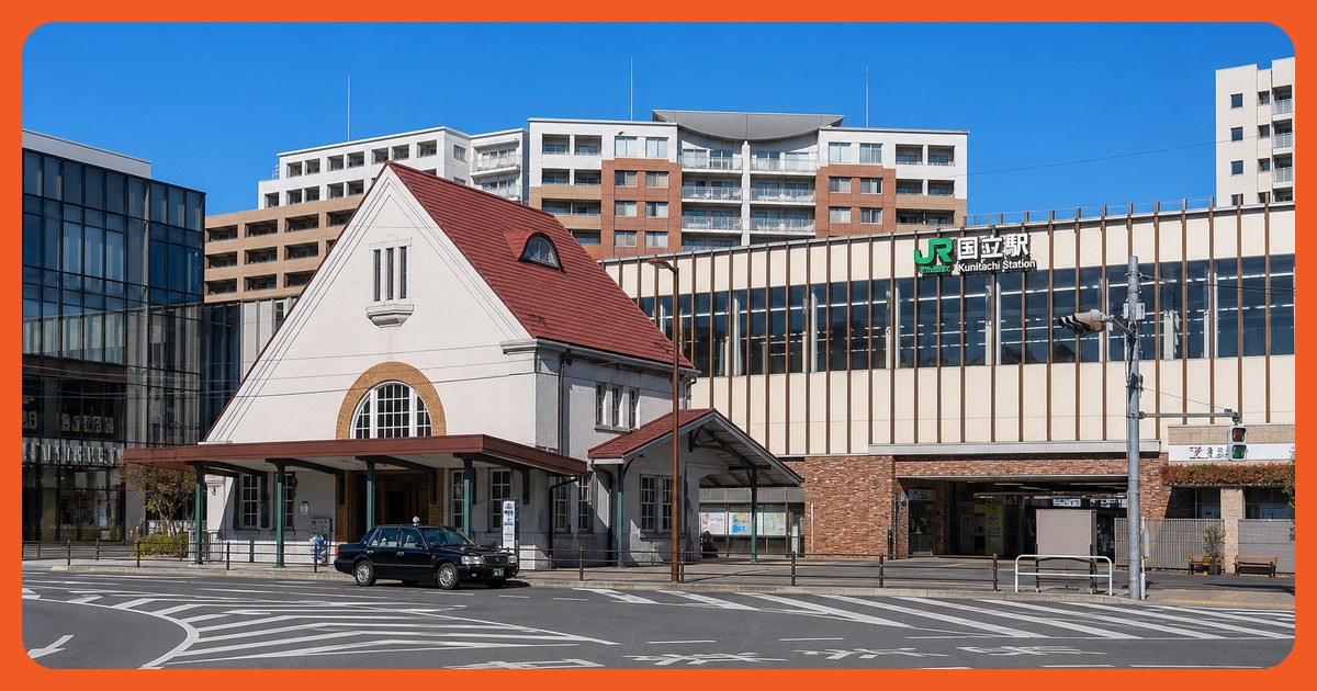 国立駅の駅前風景