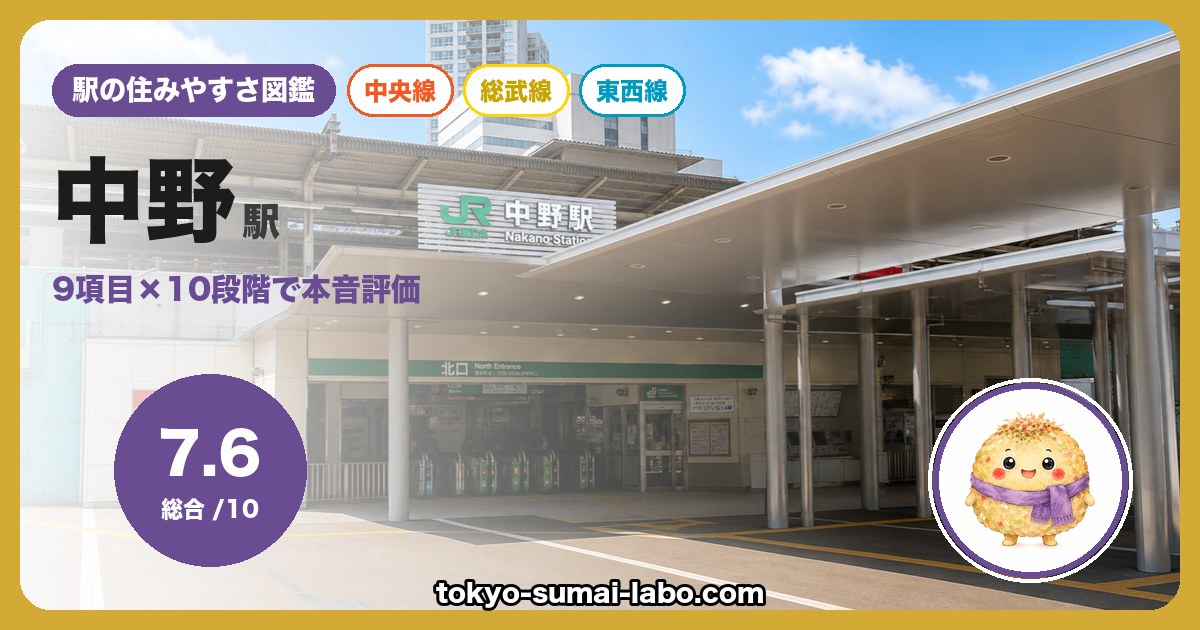 中野駅の住みやすさアイキャッチ