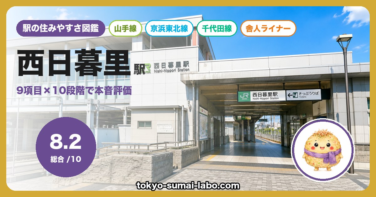 西日暮里駅の住みやすさアイキャッチ