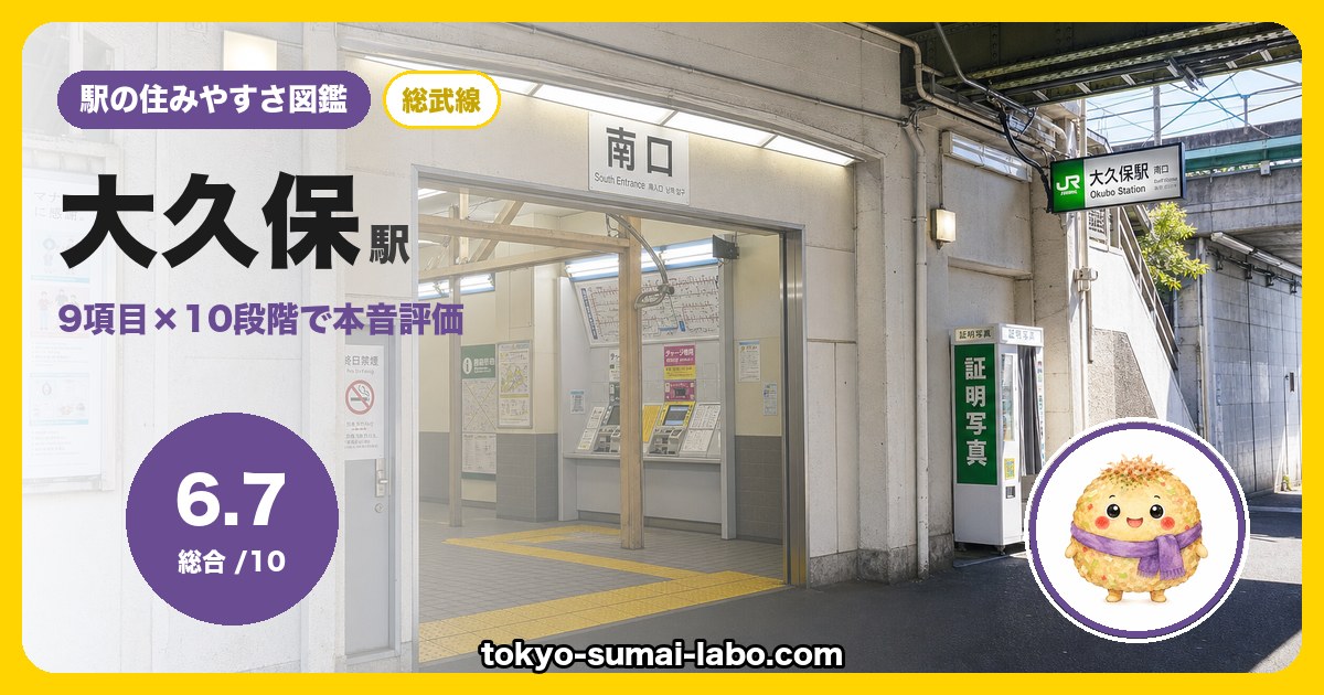 大久保駅の住みやすさアイキャッチ