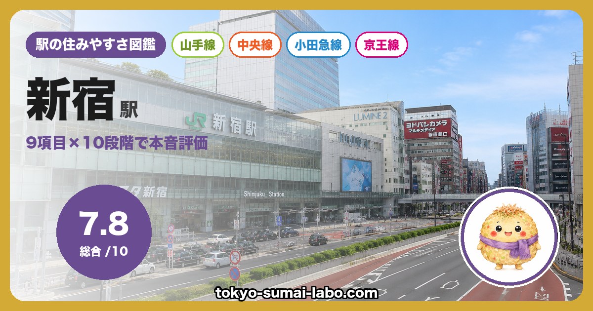新宿駅の住みやすさアイキャッチ