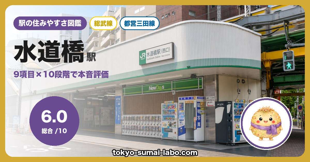 水道橋駅の住みやすさアイキャッチ