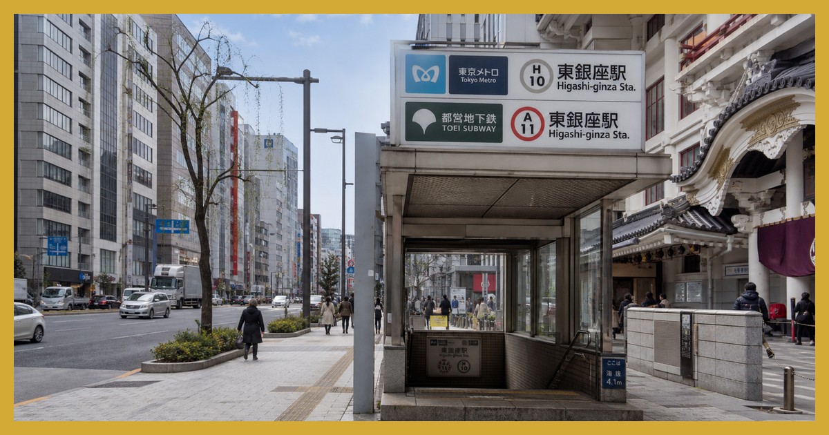 東銀座駅の駅前風景