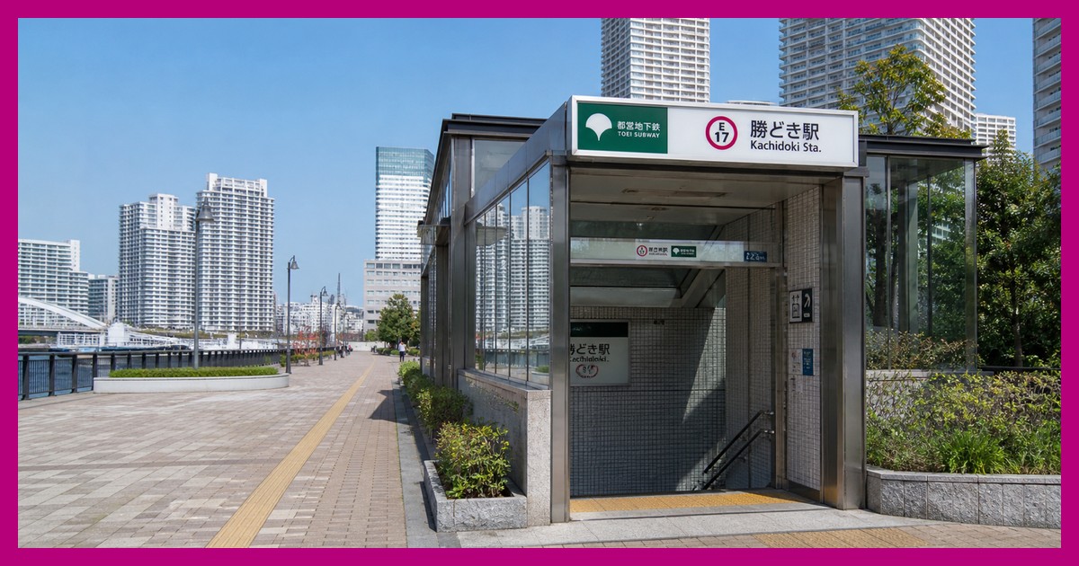 勝どき駅の駅前風景