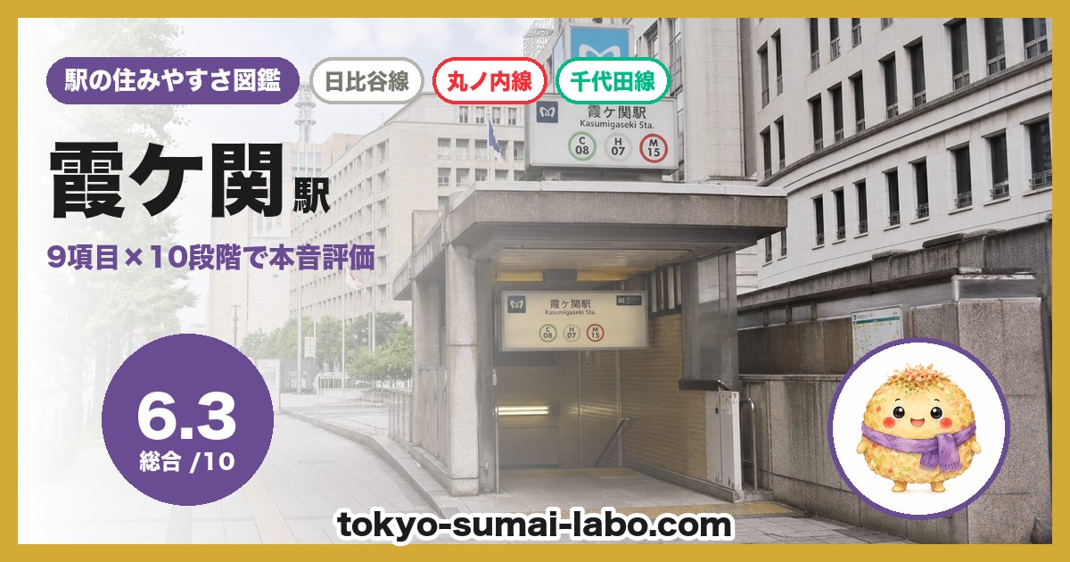 霞ケ関駅の住みやすさアイキャッチ