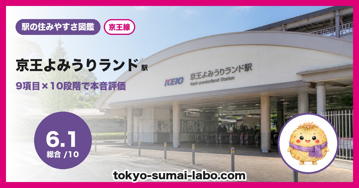 京王よみうりランド駅の住みやすさアイキャッチ