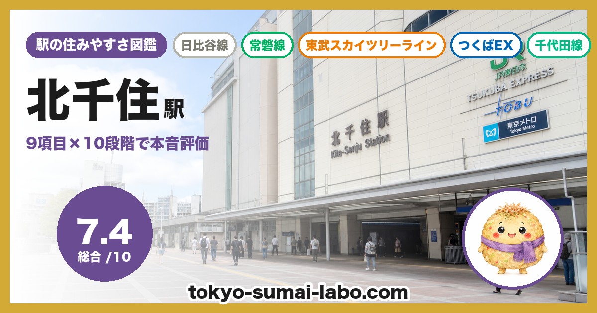 北千住駅の住みやすさアイキャッチ