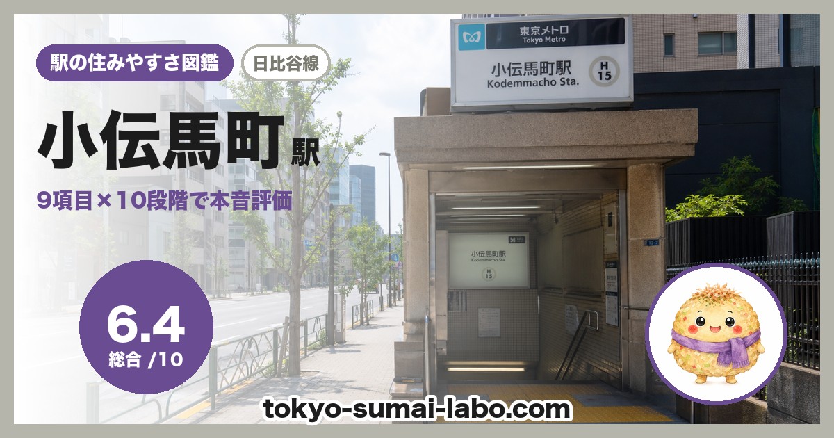 小伝馬町駅の住みやすさアイキャッチ