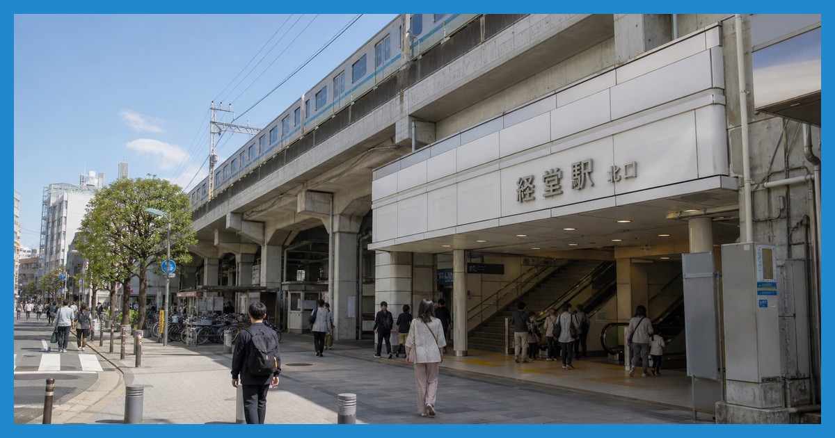 経堂駅の駅前風景