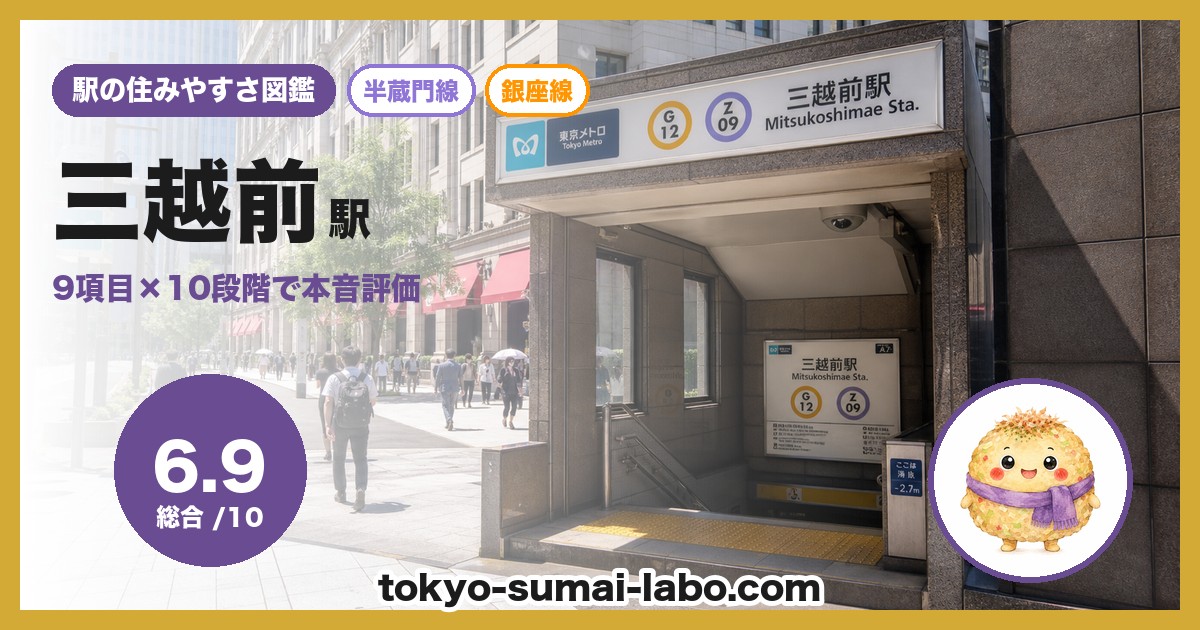 三越前駅の住みやすさアイキャッチ
