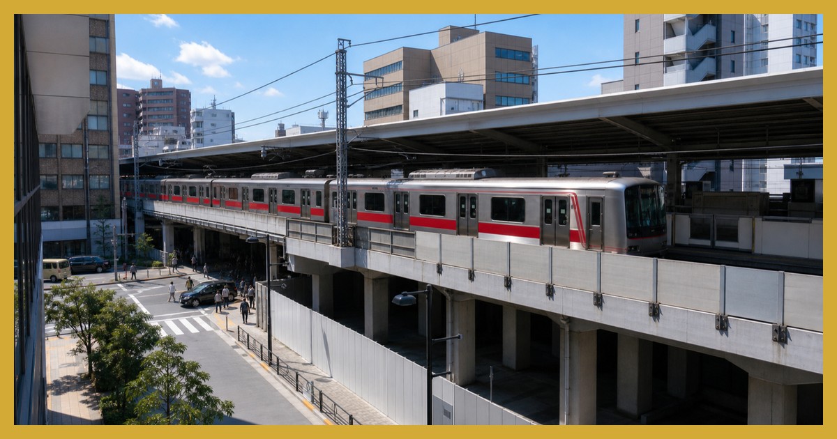 中目黒駅の駅前風景