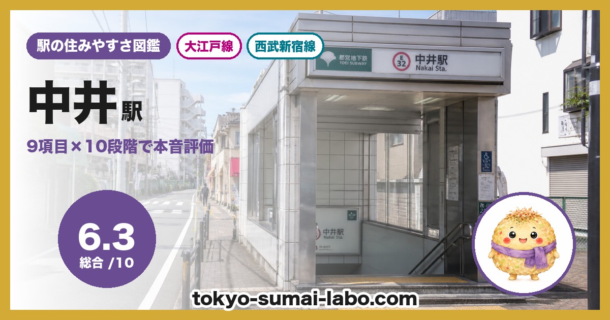 中井駅の住みやすさアイキャッチ
