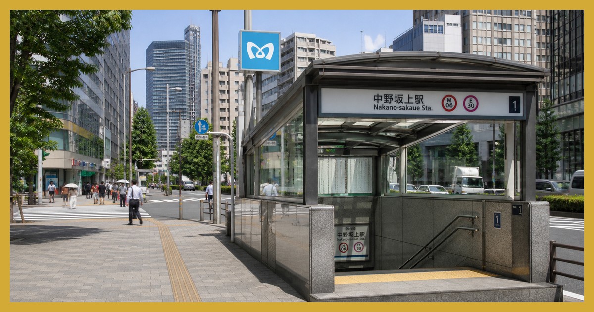 中野坂上駅の駅前風景