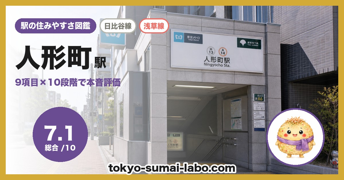 人形町駅の住みやすさアイキャッチ