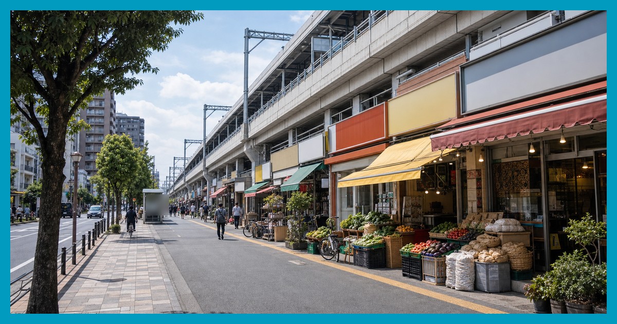 西葛西駅の駅前風景