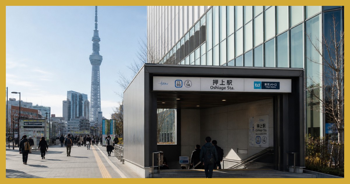 押上駅の駅前風景