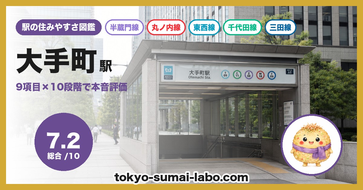 大手町駅の住みやすさアイキャッチ