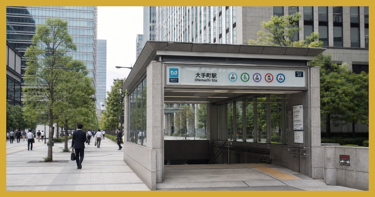 大手町駅の駅前風景