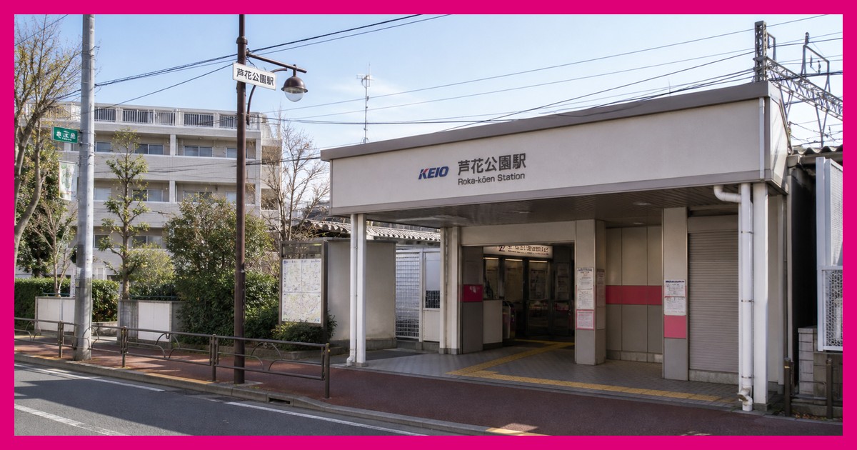 芦花公園駅の駅前風景
