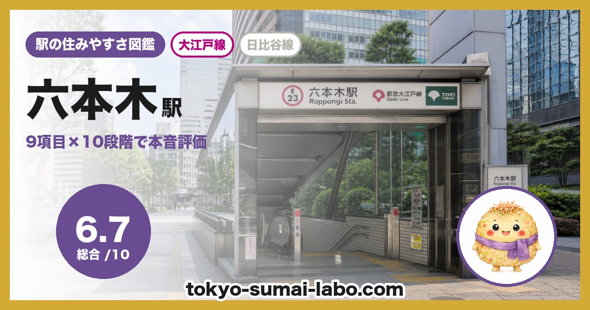 六本木駅の住みやすさアイキャッチ