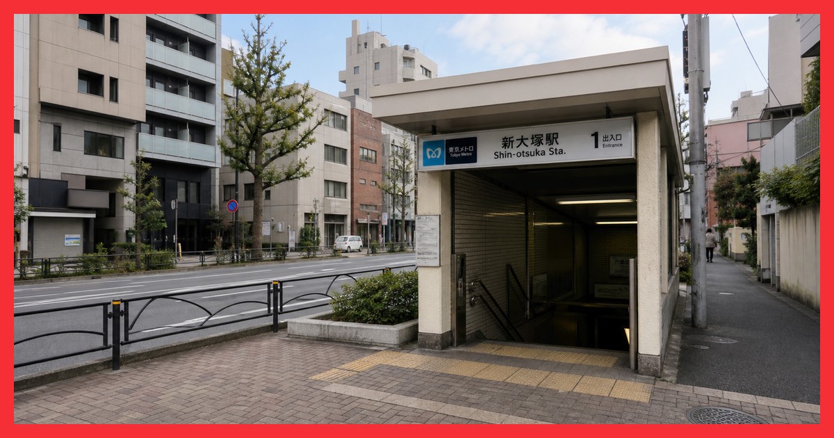 新大塚駅の街並み