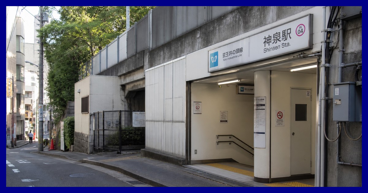 神泉駅の駅前風景