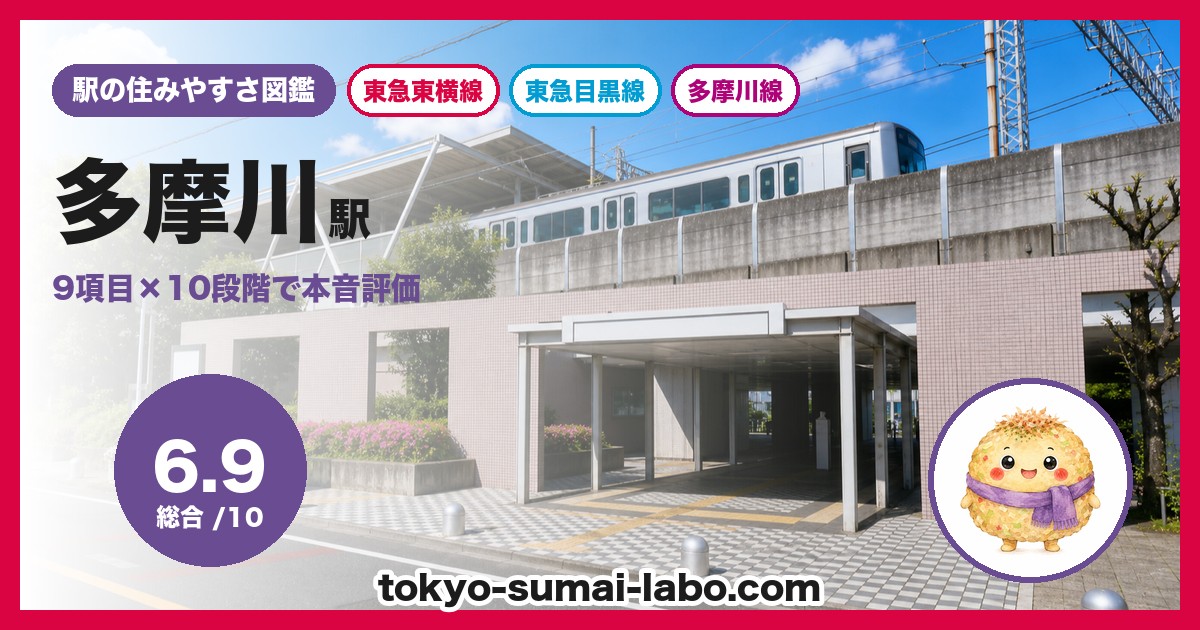 多摩川駅の住みやすさアイキャッチ