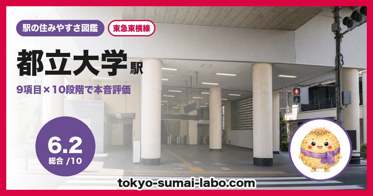 都立大学駅の住みやすさアイキャッチ