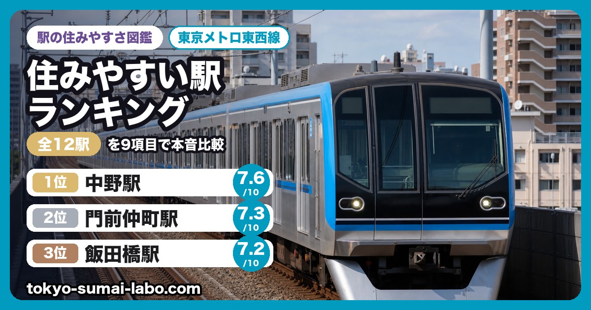 東京メトロ東西線 住みやすい駅ランキング