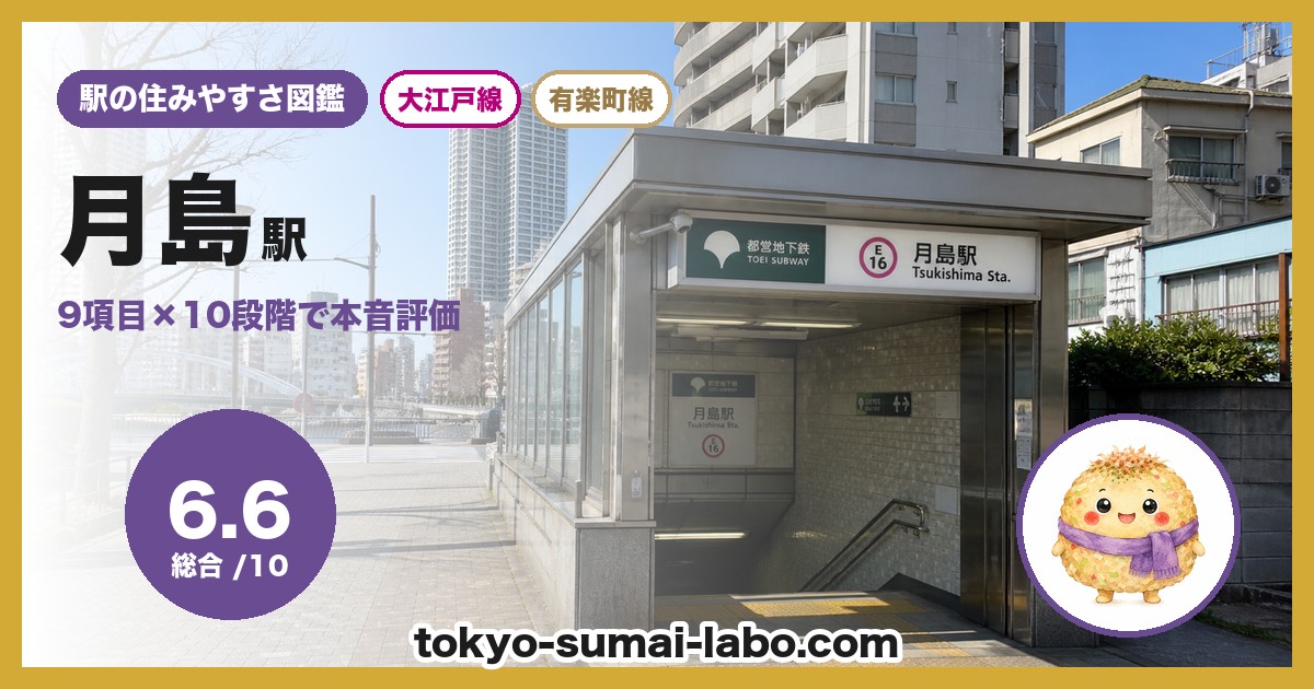 月島駅の住みやすさアイキャッチ