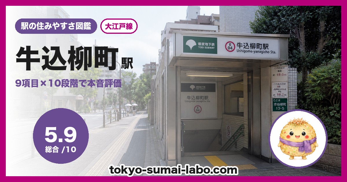 牛込柳町駅の住みやすさアイキャッチ