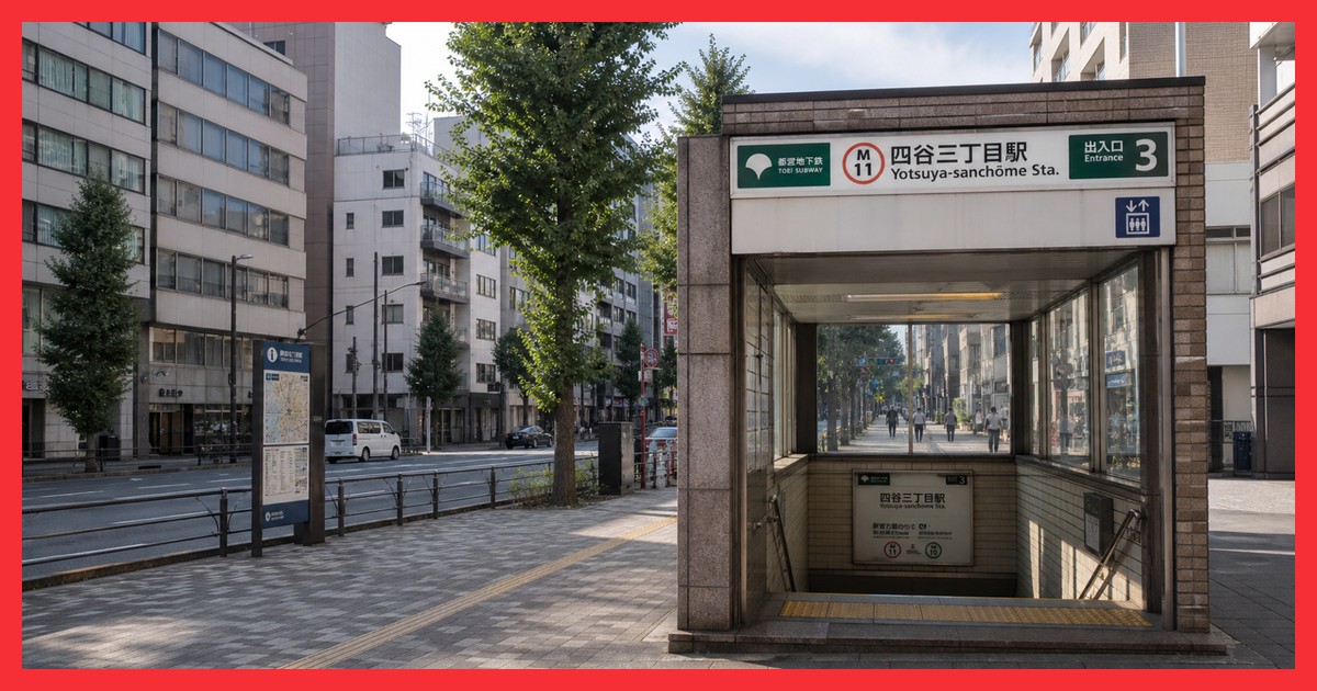 四谷三丁目駅の街並み