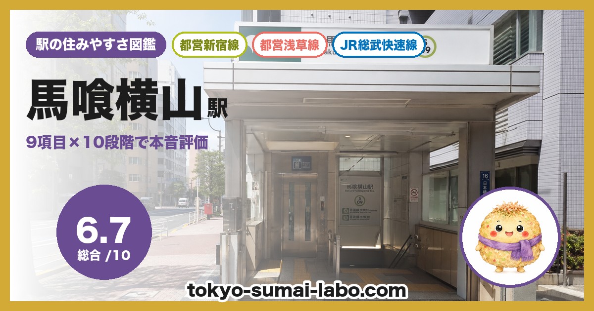 馬喰横山駅の住みやすさアイキャッチ