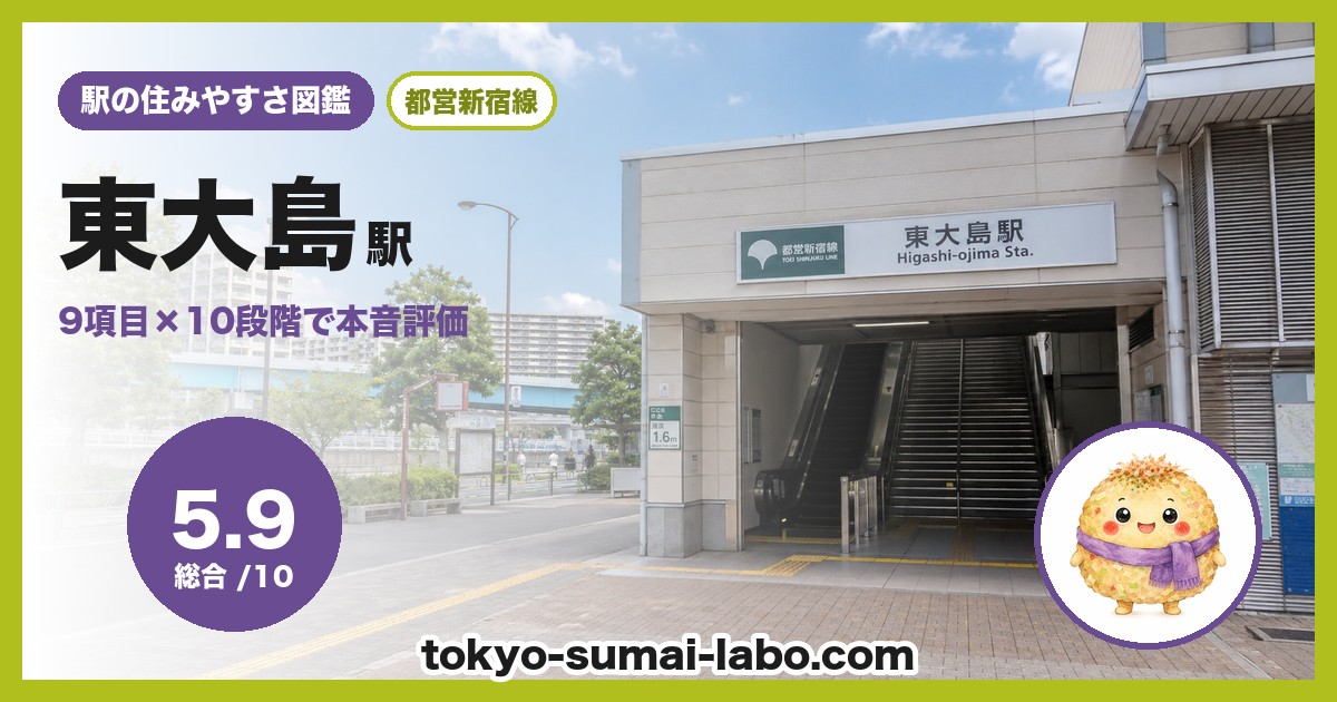 東大島駅の住みやすさアイキャッチ