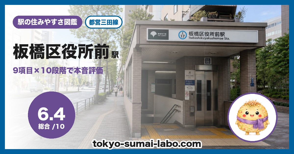 板橋区役所前駅の住みやすさアイキャッチ