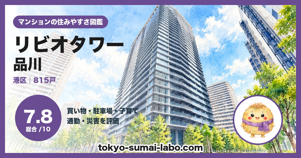 リビオタワー品川の住みやすさ(総合7.8)