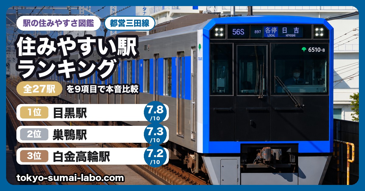 都営三田線の住みやすい駅ランキング