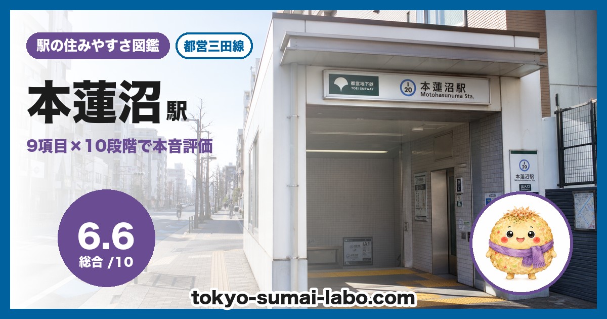 本蓮沼駅の住みやすさアイキャッチ