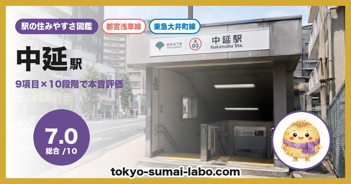 中延駅の住みやすさアイキャッチ