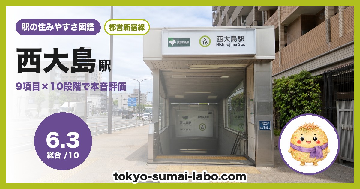 西大島駅の住みやすさアイキャッチ