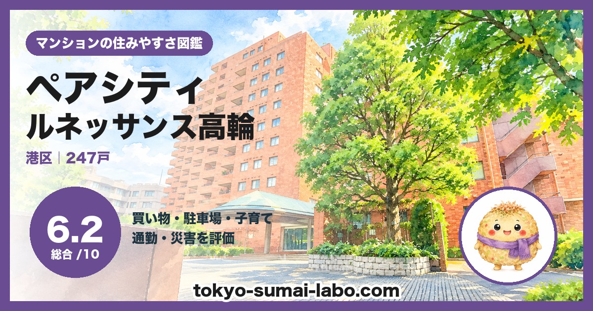 ペアシティルネッサンス高輪の住みやすさ(総合6.2)