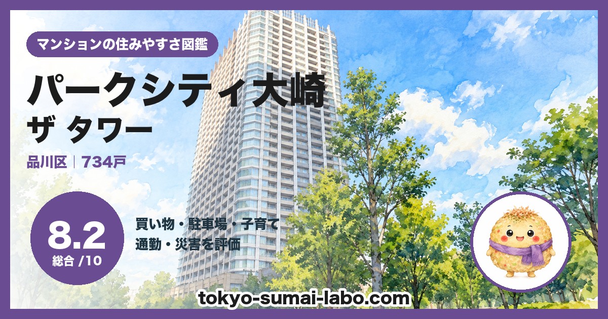 パークシティ大崎 ザ タワーの住みやすさ(総合8.2)
