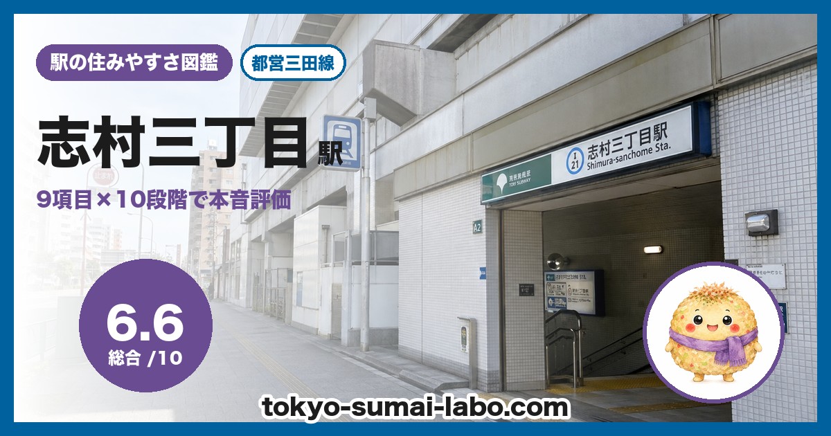 志村三丁目駅の住みやすさアイキャッチ