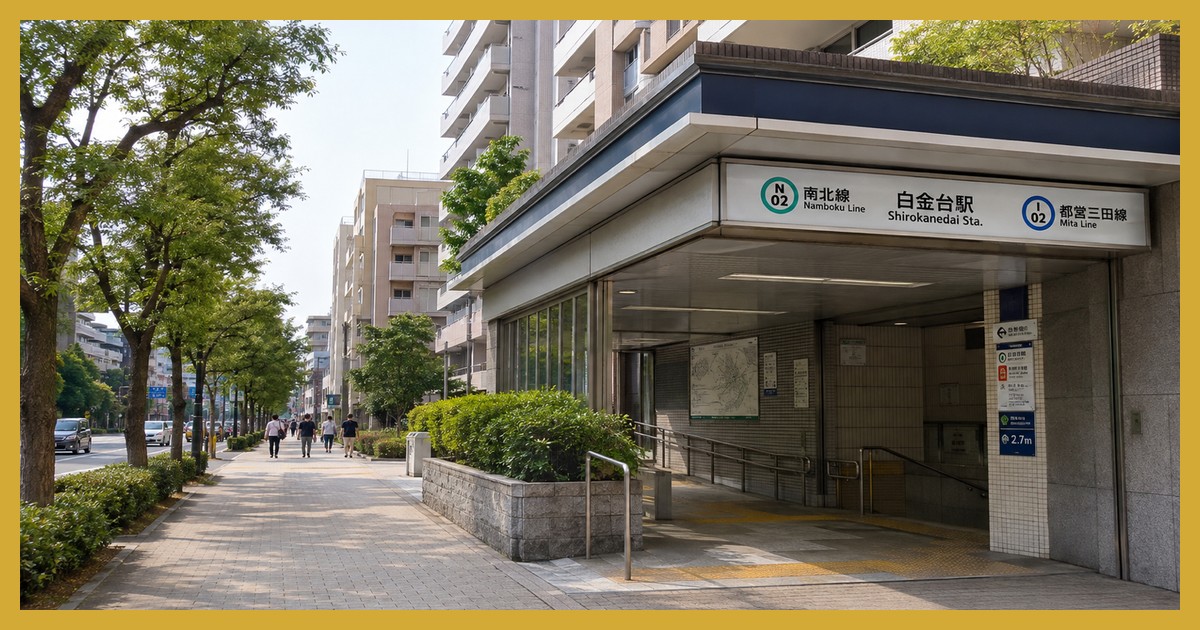 白金台駅の駅前風景