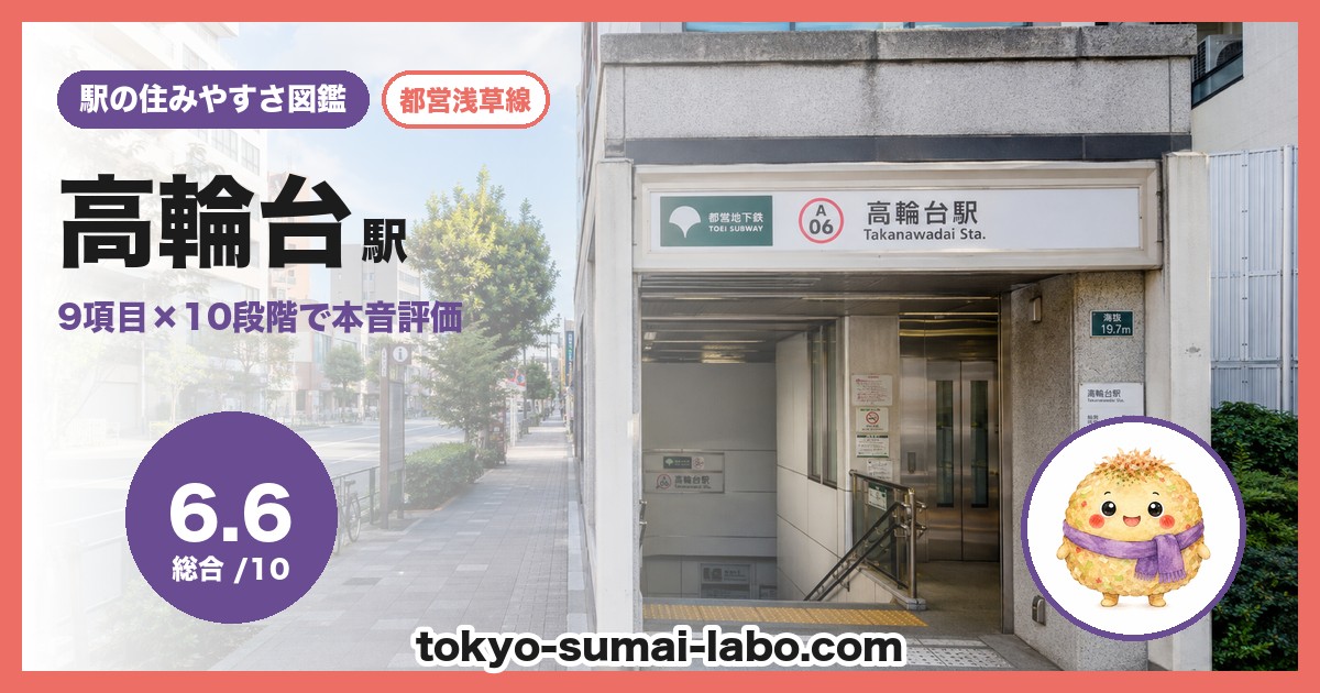 高輪台駅の住みやすさアイキャッチ