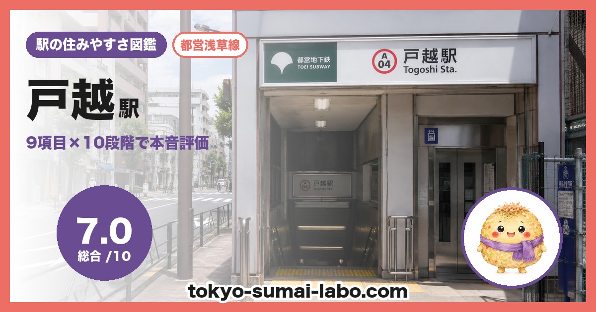 戸越駅の住みやすさアイキャッチ