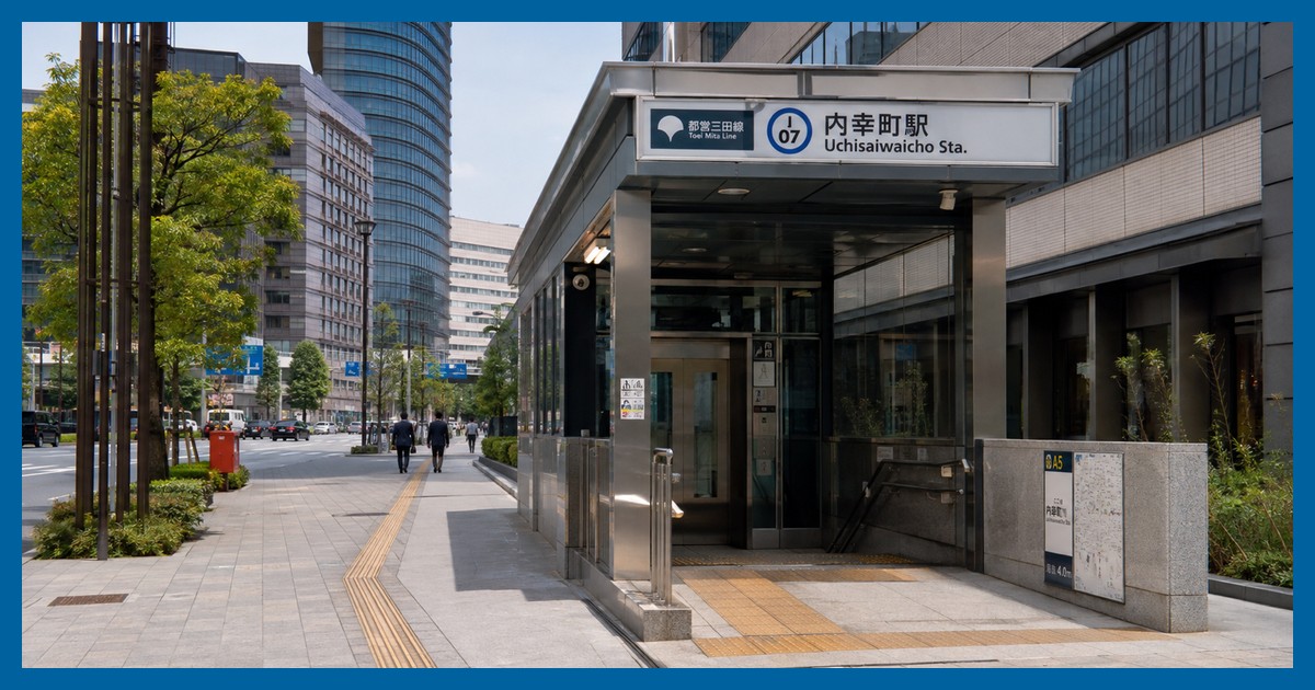 内幸町駅の駅前風景