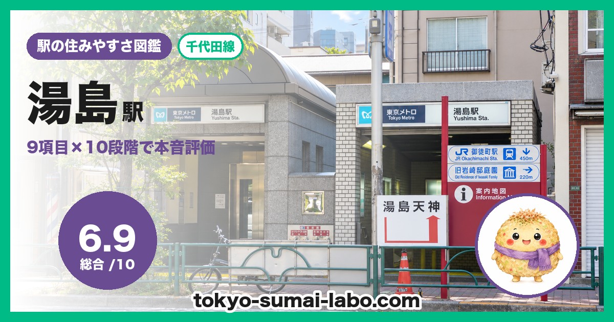 湯島駅の住みやすさアイキャッチ